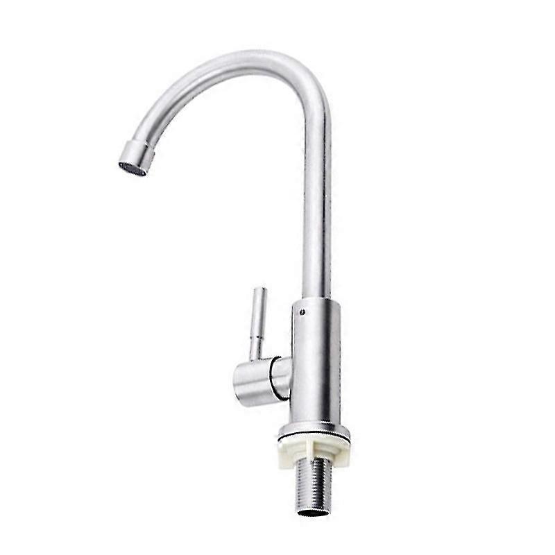 Stainless Steel Single Cold Water Faucet Bathroom Vertical Kitchen Faucet