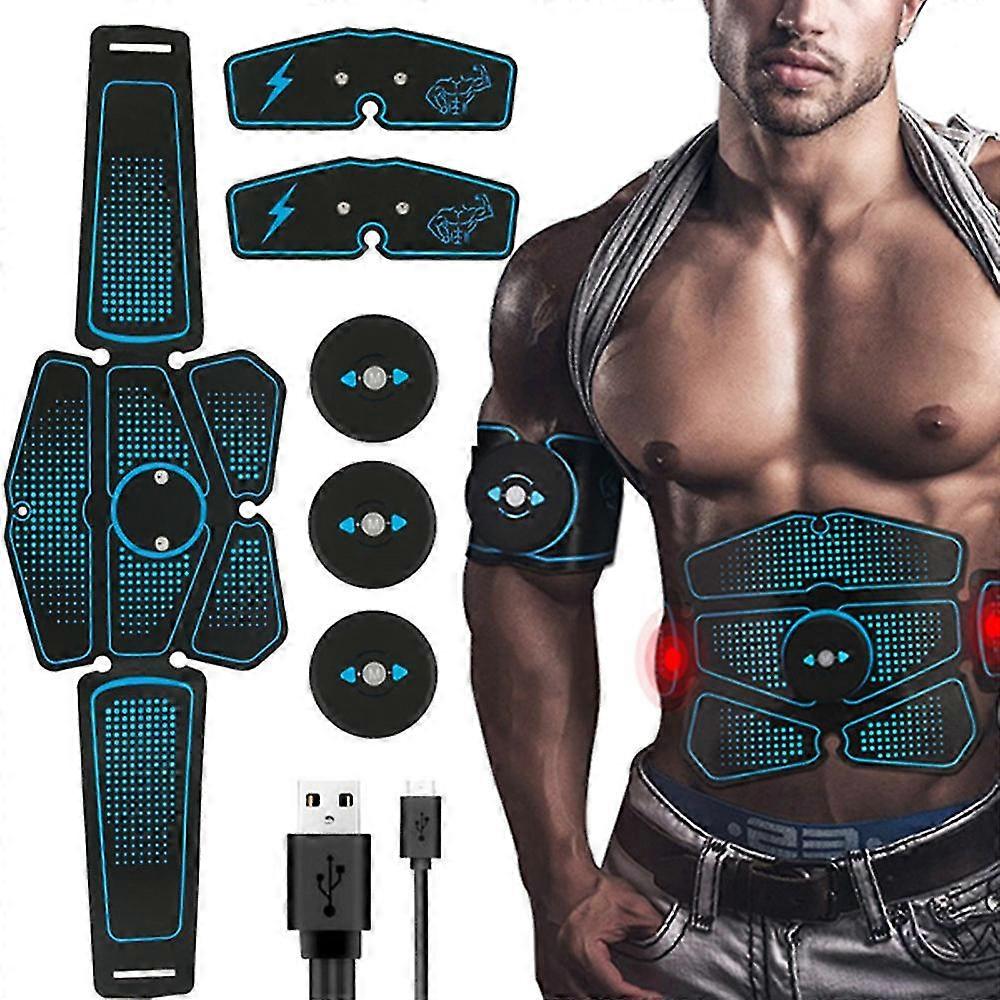 Stimolatore muscolare addominale Trainer Ems Abs Fitness Attrezzature Allenamento Ingranaggi Muscoli Elettrostimolatore Toner