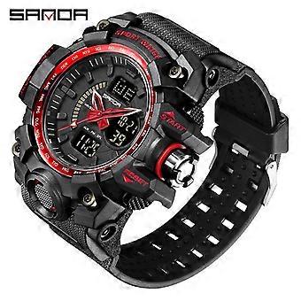 SANDA Fashion Mens Watches LED Sport Waterproof Watches Mens Top Luxury Brand Digital Male Quartz Wrist Watch Relogio Masculino