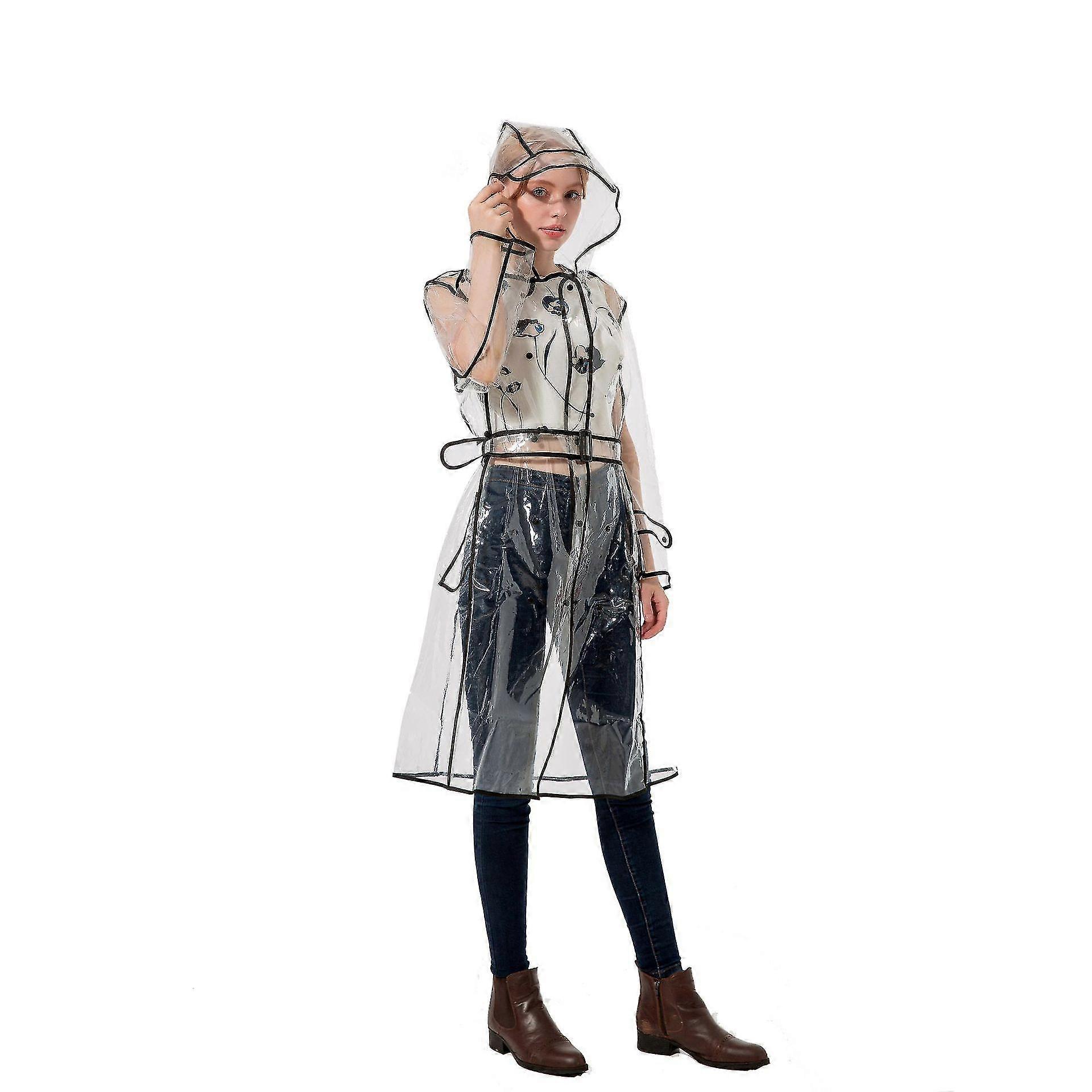 Waterproof Raincoat Lightweight Packable Raincoat Transparent Rain Ponchos