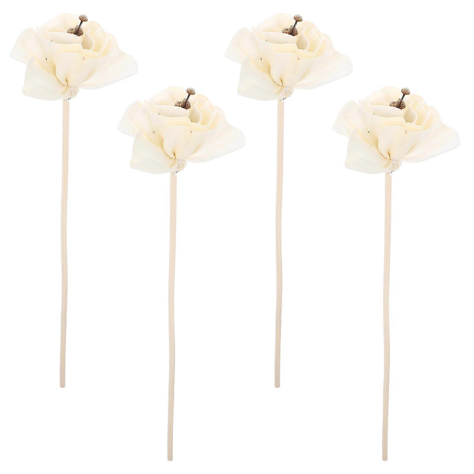 4Pcs Simulation Flower Diffuser Replacement Refill Decorative Aromatherapy Essential Oil Diffusers