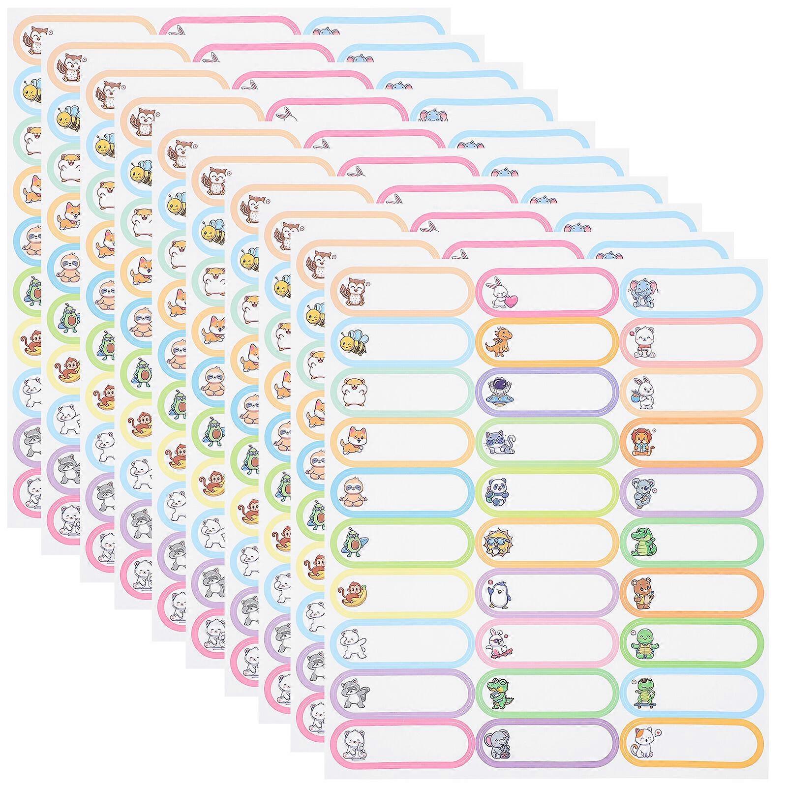 10 Sheets  Name Labels Adhesive Name Stickers students Name Labels Stickers for Marking