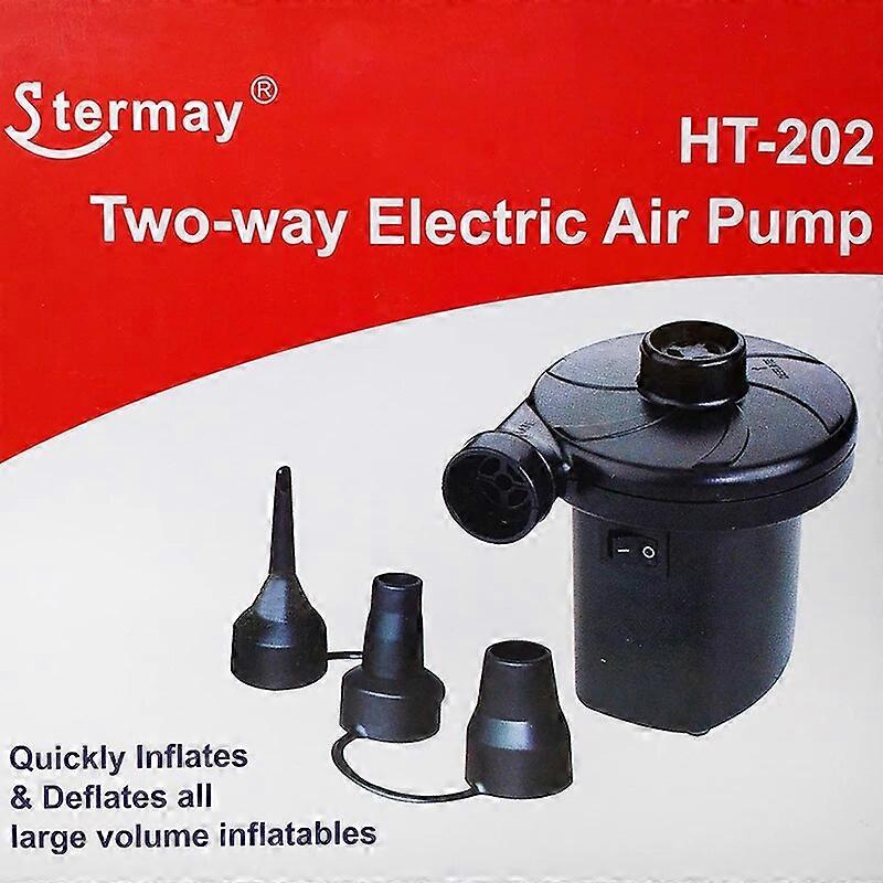 Stermay HT-202 Inflatable Pump 40W Electric Air Pump for Camping Airbed Boat Inflate Deflate Car Cigarette Ligher EU plug Home