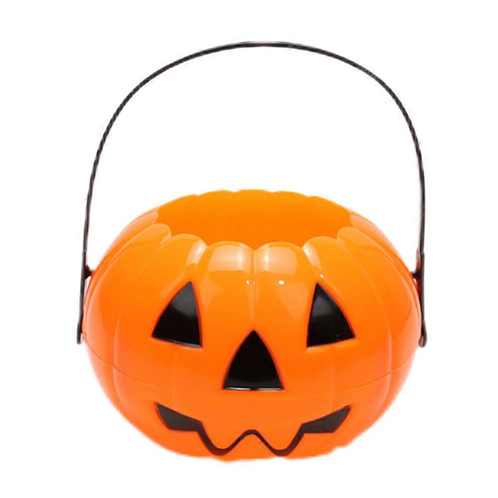 Halloween Pumpkin Bucket Halloween Candy Bucket with Handle Party Favor