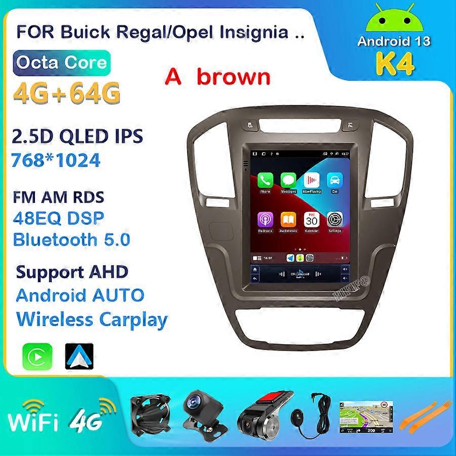For Opel Insignia Android 13 Tesla Screen Car Radio Head-unit GPS Navigation Player 2009-2013 Carplay CD300 CD400 Regal Vauxhall