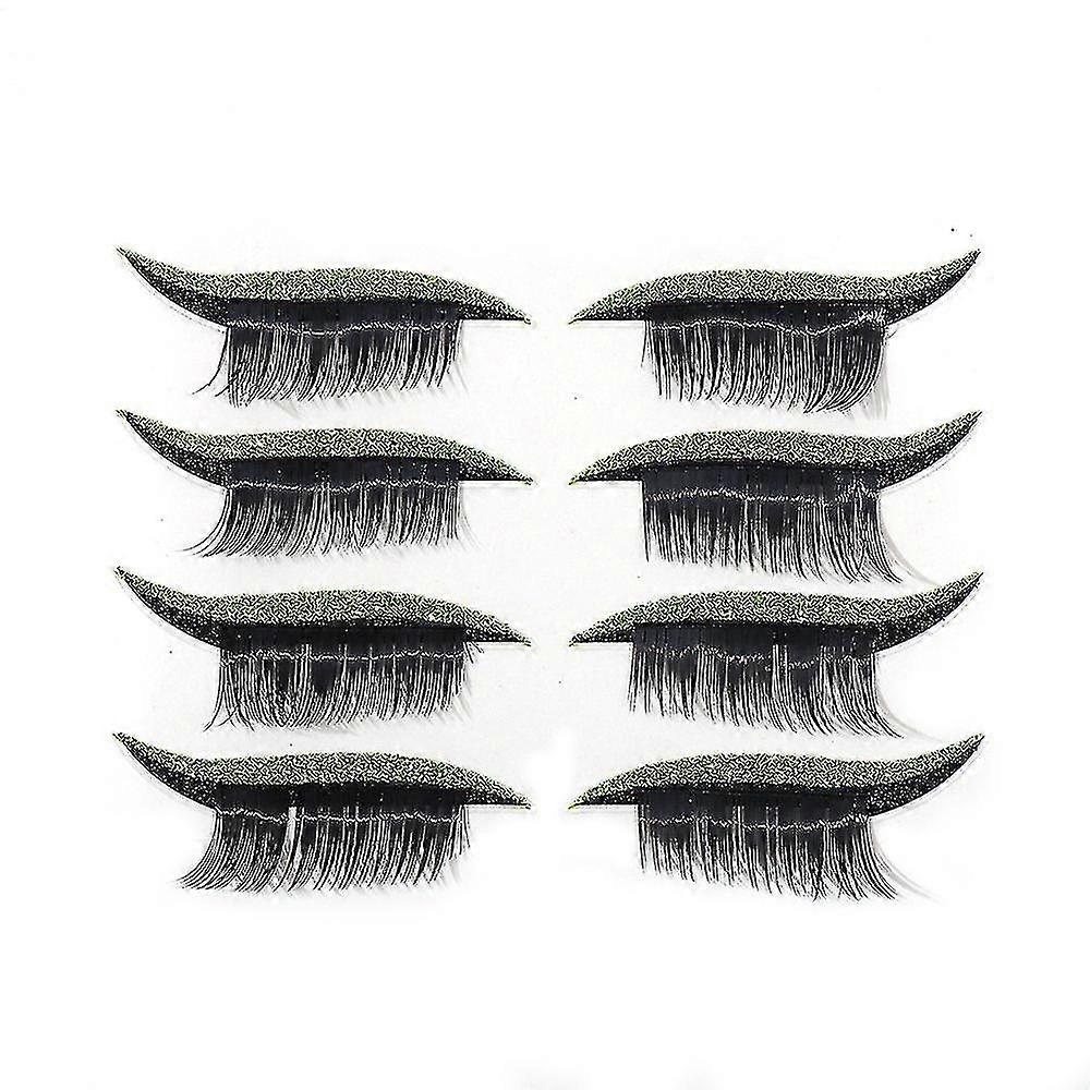 4 Pair Waterproof Glitter Self-adhesive Eyeliner Eyeshadow Sticker False