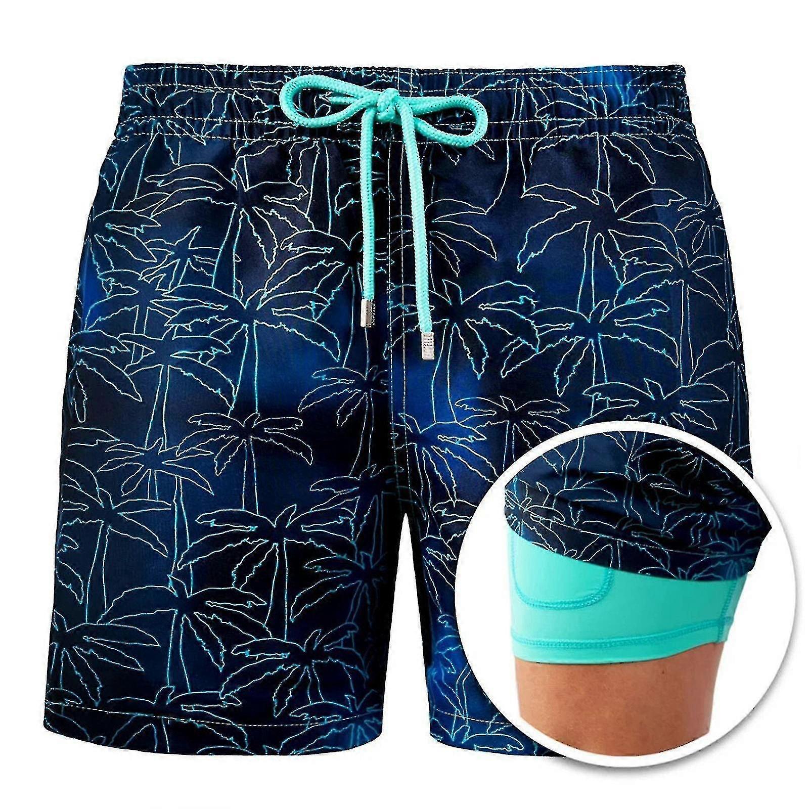 Mens Swim Trunks With Compression Liner