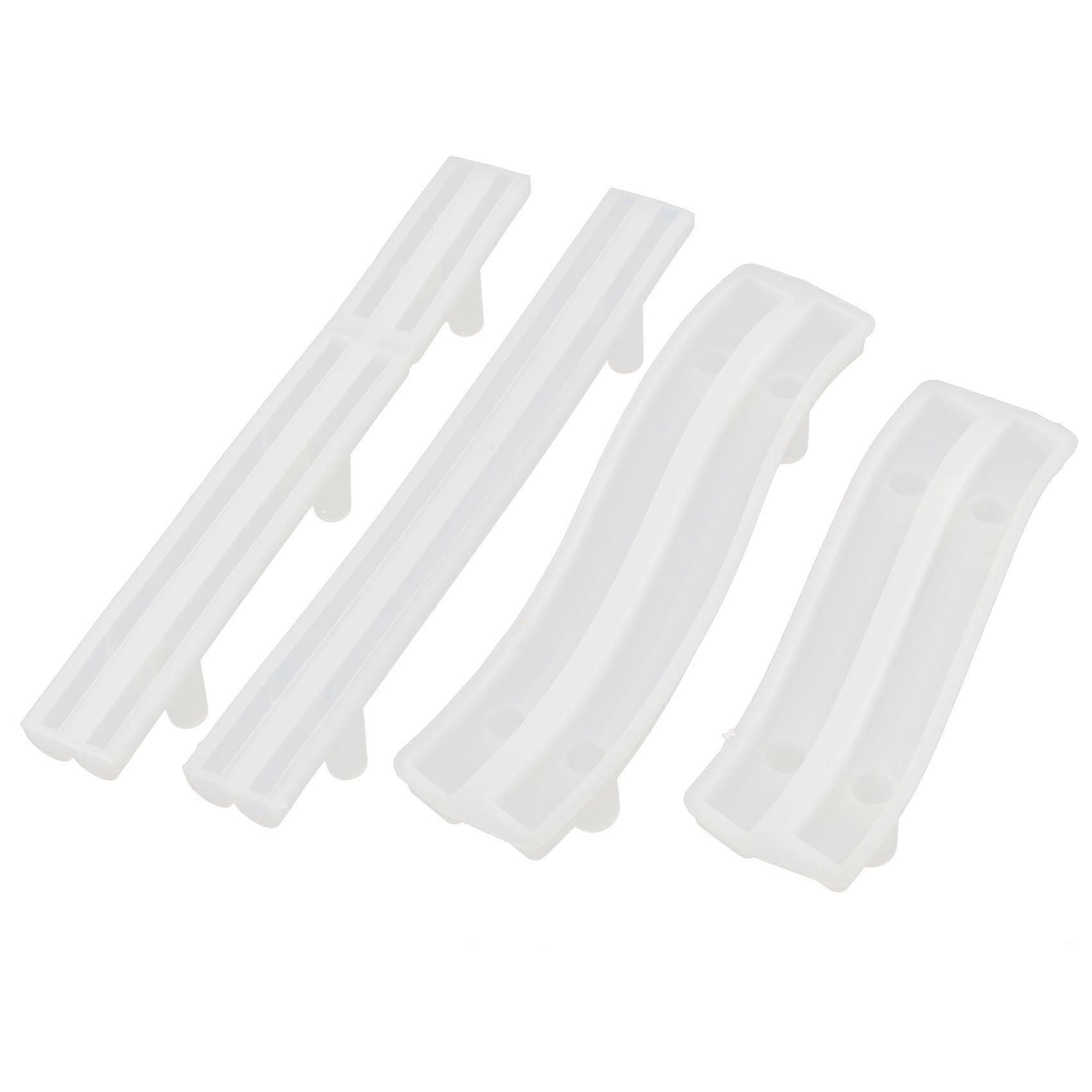 4 Set Tray Handle Resin Mold, Silicone Epoxy Casting Mold For Diy Cabinet Door Handles, Drawer Bar