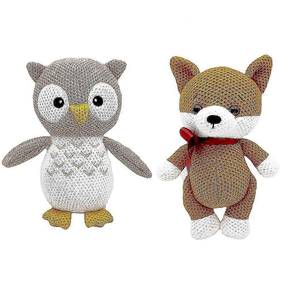 الكرتون الثعلب البومة الحياكة أفخم لعبة لينة محشوة الحيوانات الثعالب أفخم دمية أفخم اللعب للبنين البنات هدايا عيد الميلاد