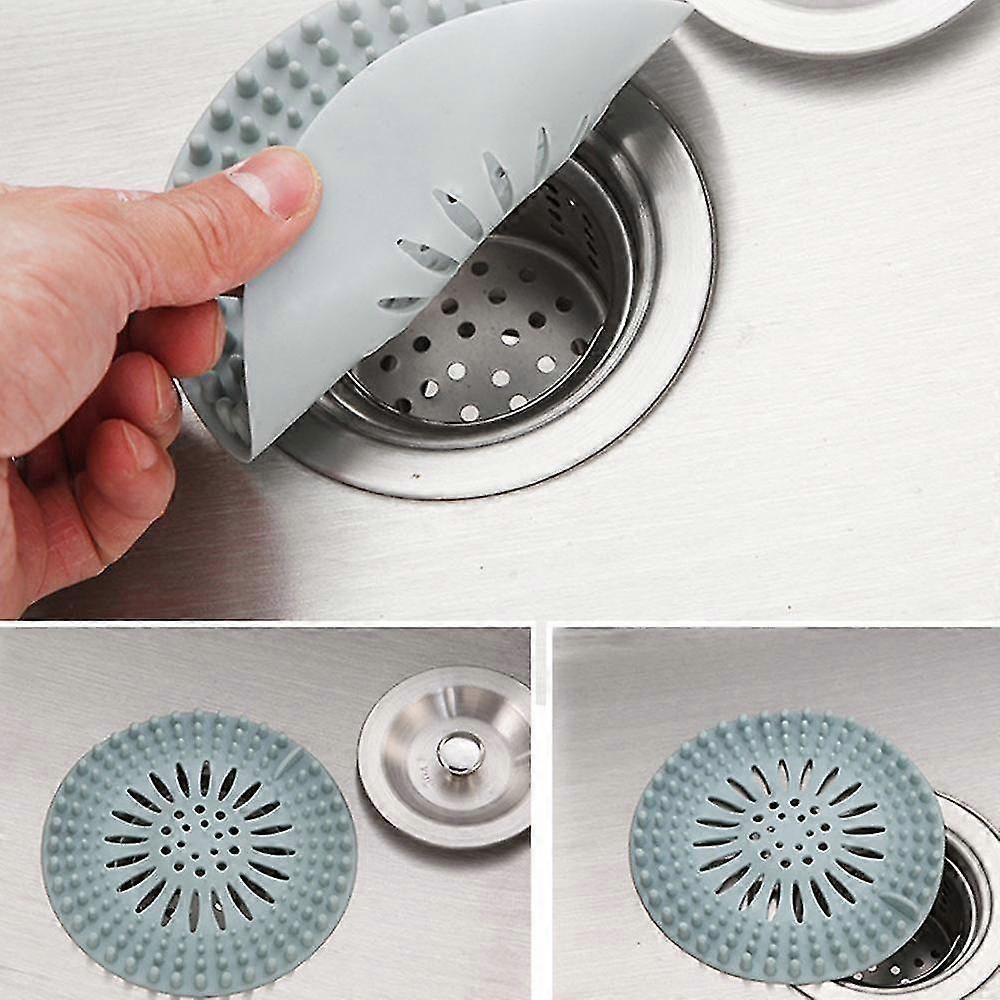 5 מחשבים סיליקון שיער פקק מקלחת ניקוז מכסה מסננת כיור לחדר אמבטיה, אמבטיה ומטבח