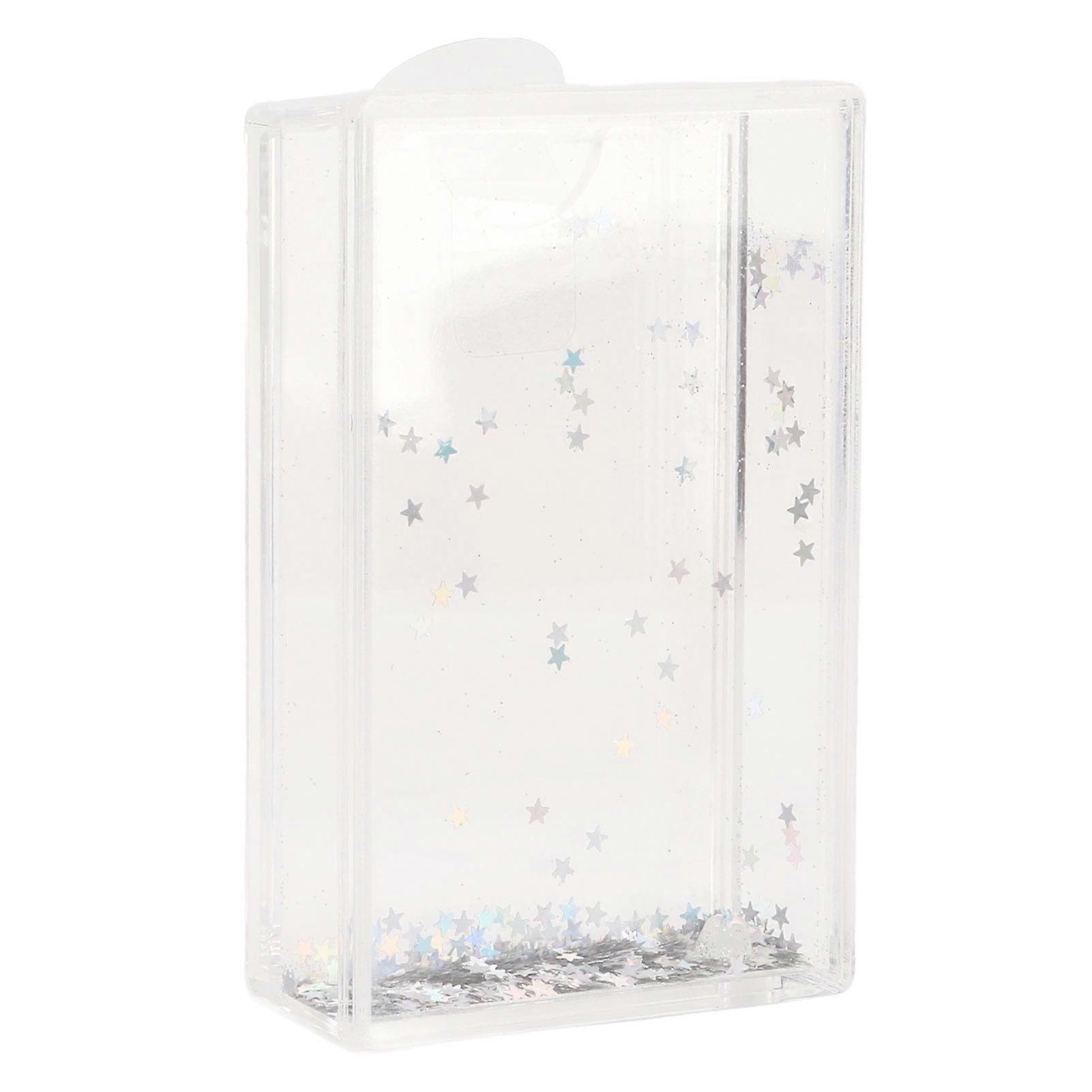 Glitter Photo Frame Innovative Quicksand Desktop Picture Frames Stereoscopic for Instant Camera Mini 3in Photo Album Silver Star