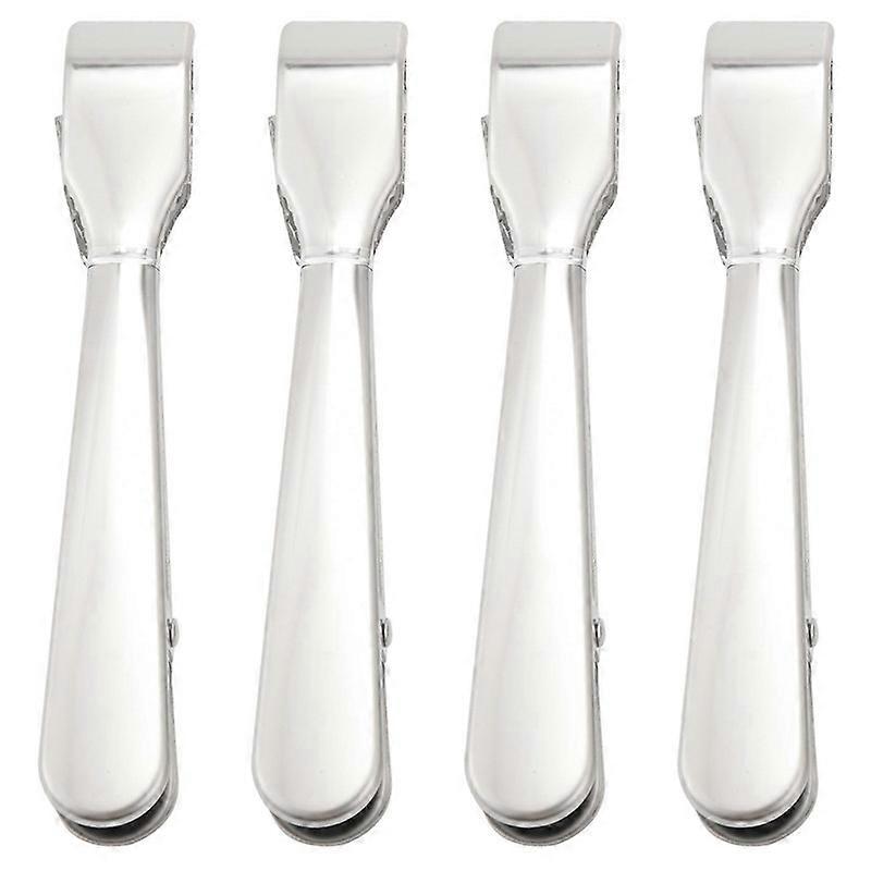 4Pcs Ice Tongs Stainless Steel Serving Tongs with Teeth for Ice Bucket Ice Tongs with Springs for R