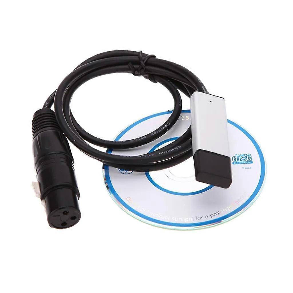  USB DMX512 Interface Adapter for Lighting Control Easy Installation Compatible withWindows and More