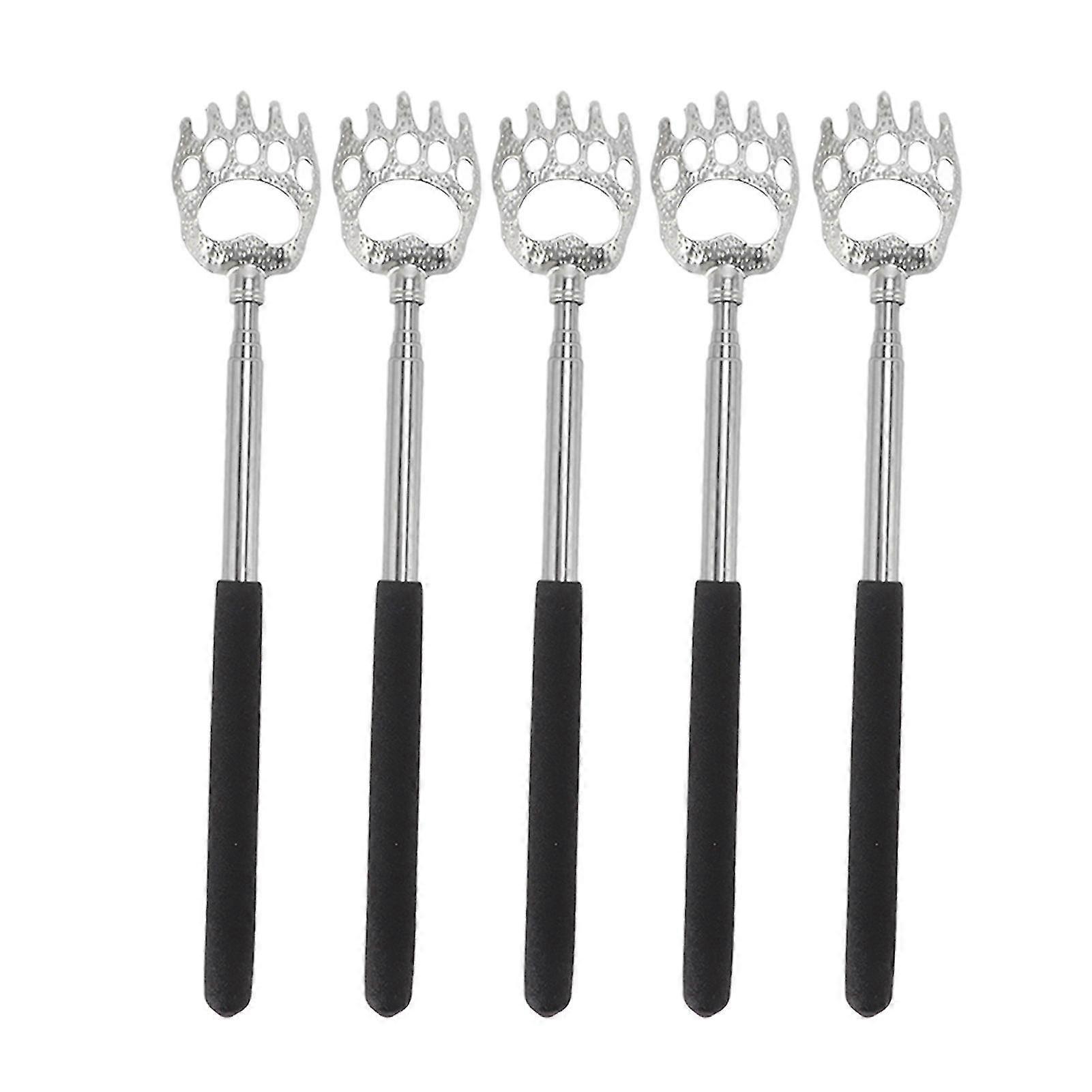 Telescopic Stainless Steel Back Scratcher Set - 5Pcs