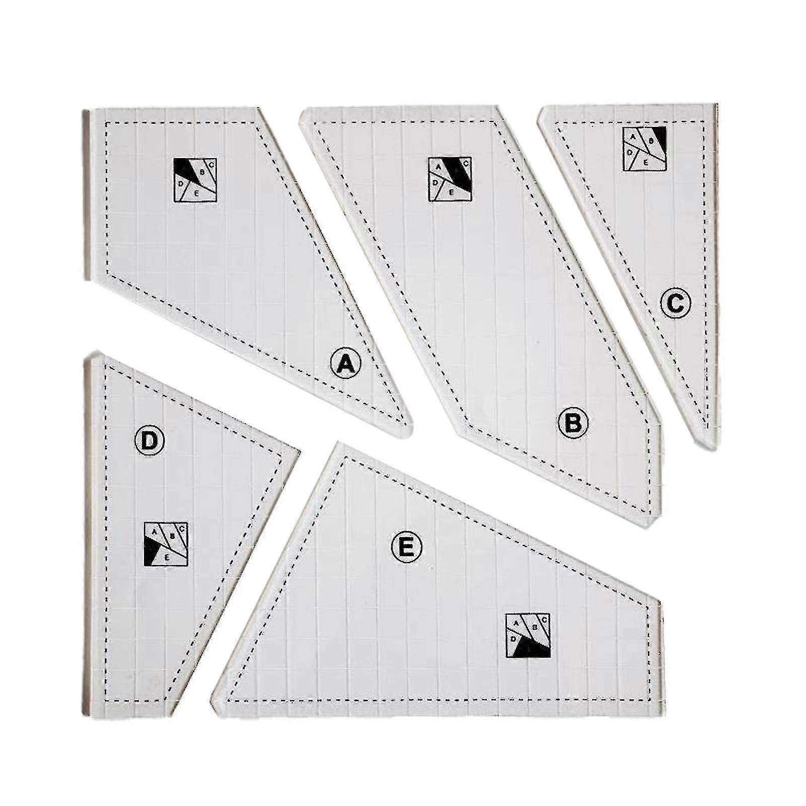 4/5pcs Creative Quilting Cutting Template Acrylic Hand Patchwork R...
