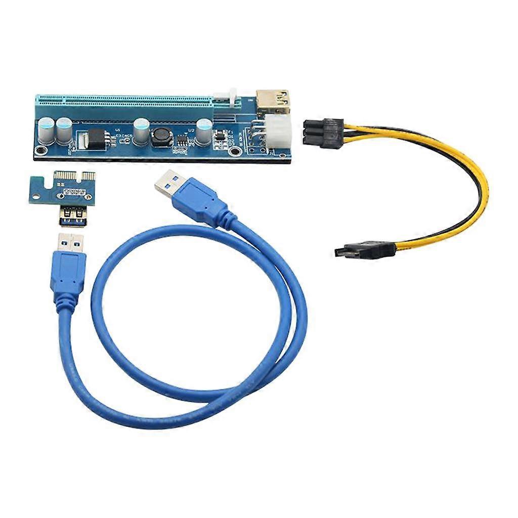60cm PCI-E Riser Card 009S Express 1x to 16x Extender Adapter USB 3.0 Cable