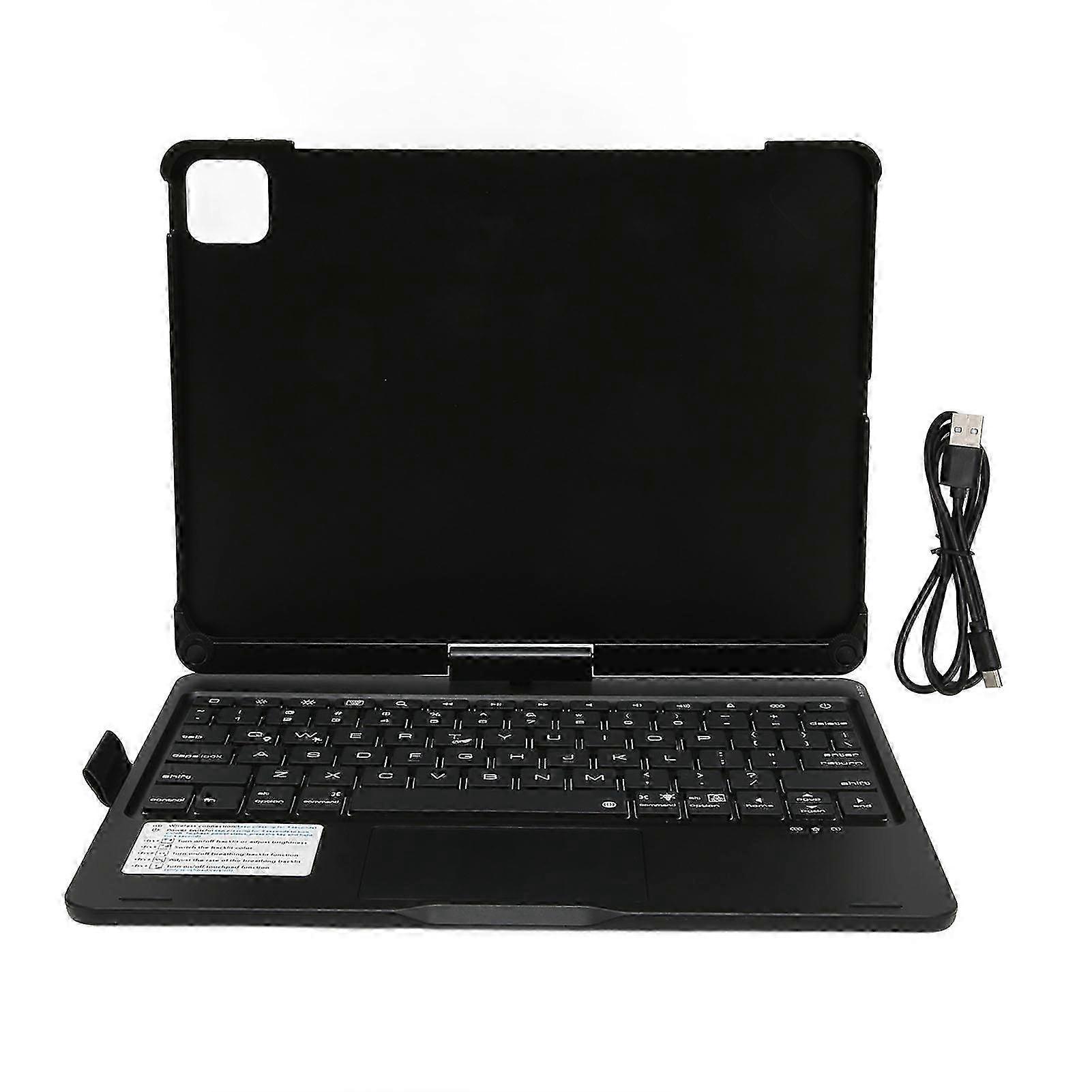 For OS X Tablet 11 Inch Case 360 Degrees Rotatable Backlit Mode Sturdy Plastic For OS X Tablet Air Case with Keyboard