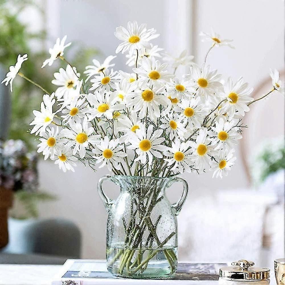 10 Pa Artificial Flowers, Silk Daisy, Artificial Gerbera Daisy For e Decoration, Artificial Daisy For Wedding Decoration, White