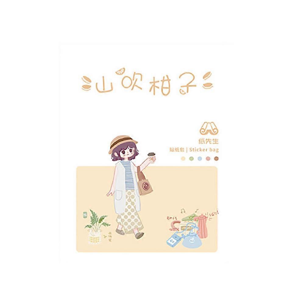 Washi Envelope Beautiful Sticker for Notebook Diary Book Hand Account(Mandarin Orange)