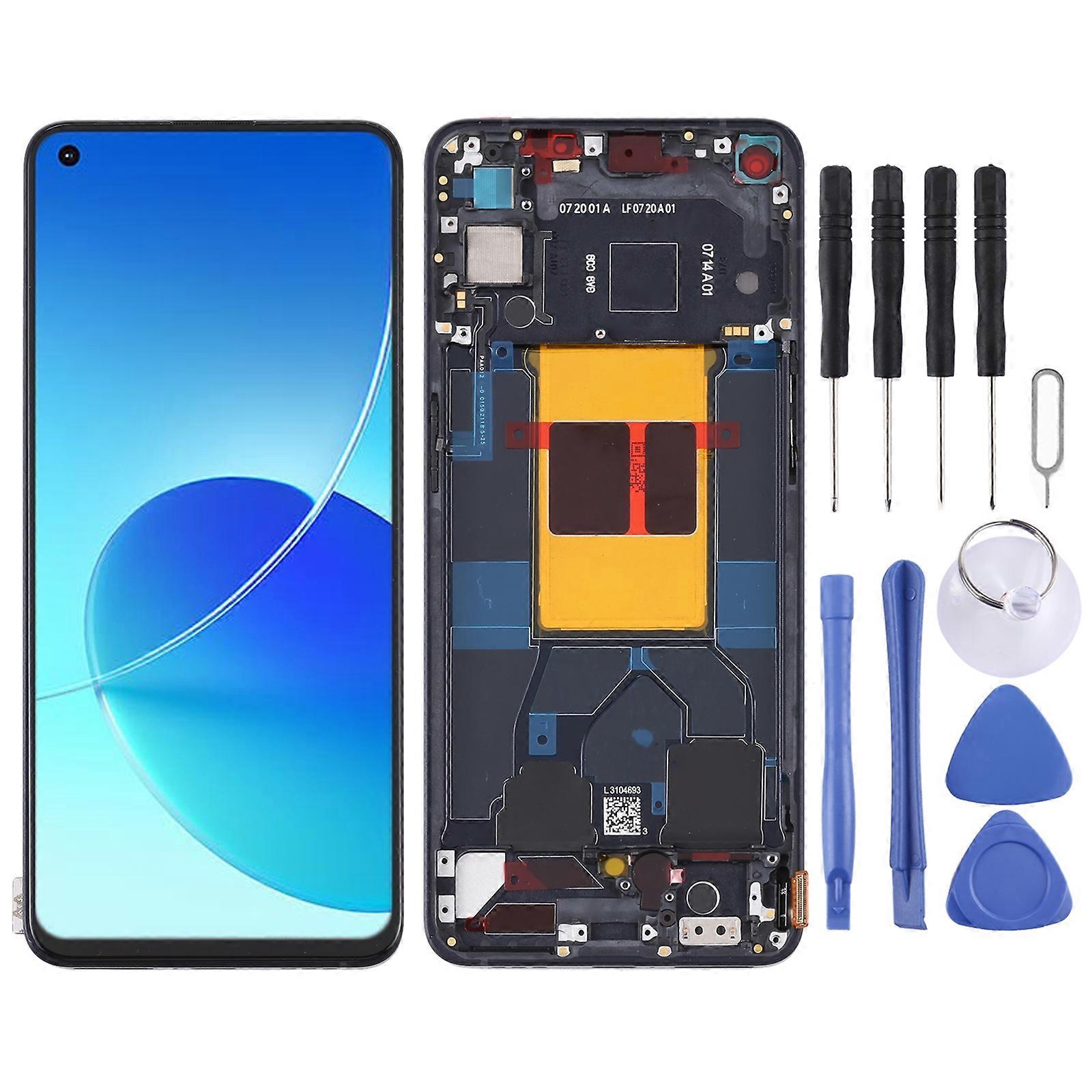 COMPATIBLE LCD Screen For OPPO Reno6 5G PEQM00 CPH2251 Digitizer Full Assembly with Frame