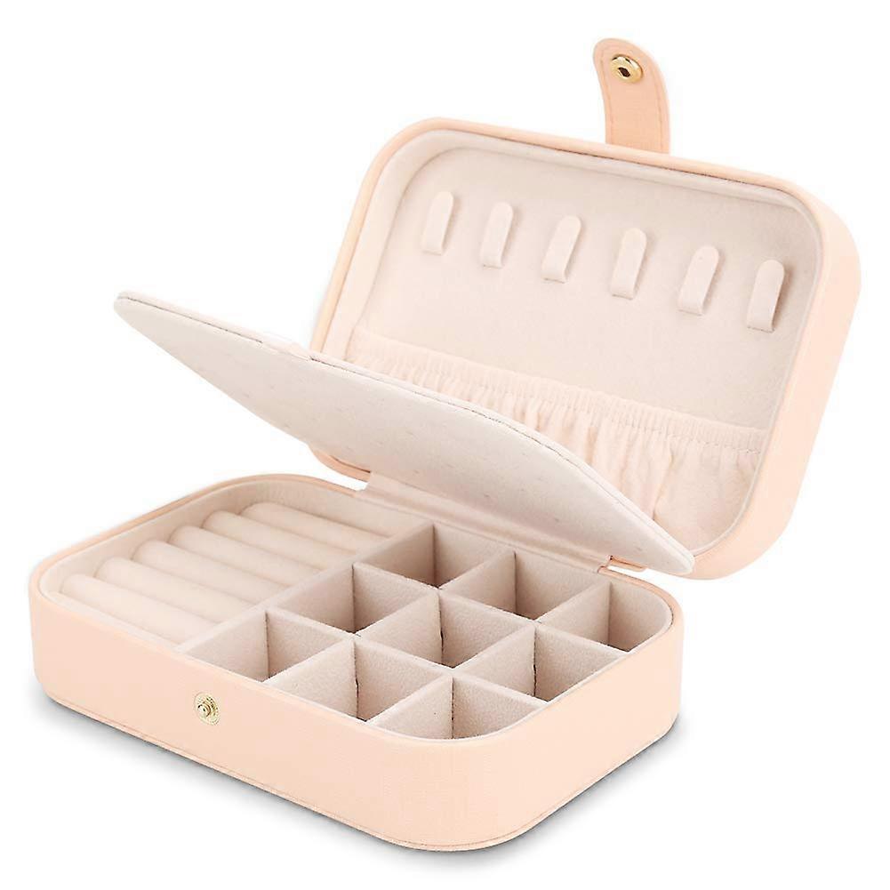 Jewelry Organizer Box - Two Layer Small Storage Case for Accessories, Compact Design, Portable, Elegant Style