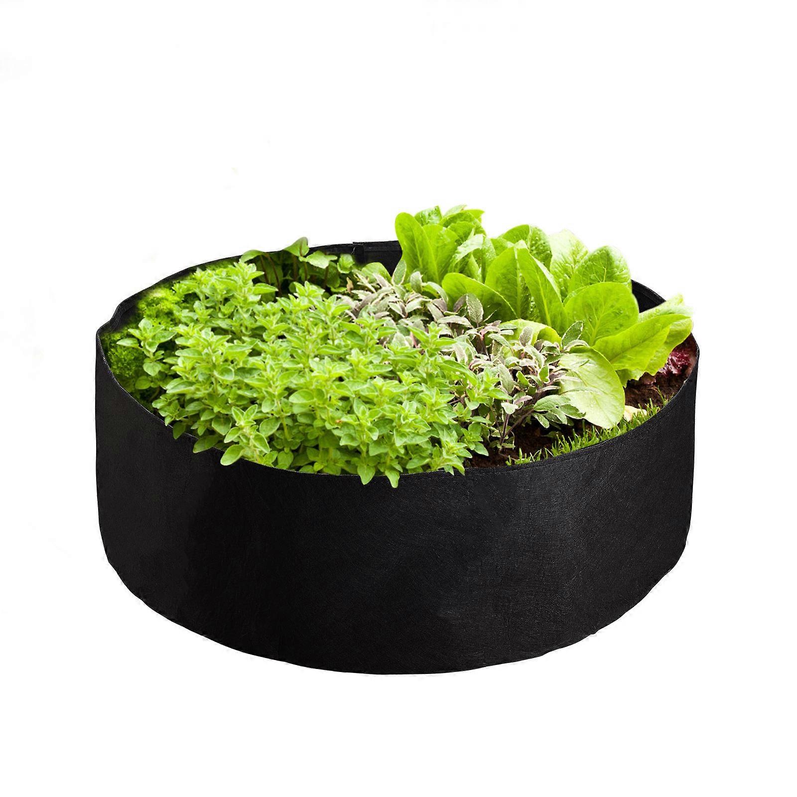 Large 50 Gallons Round Garden Bed Felt Grow Bag for Vegetables