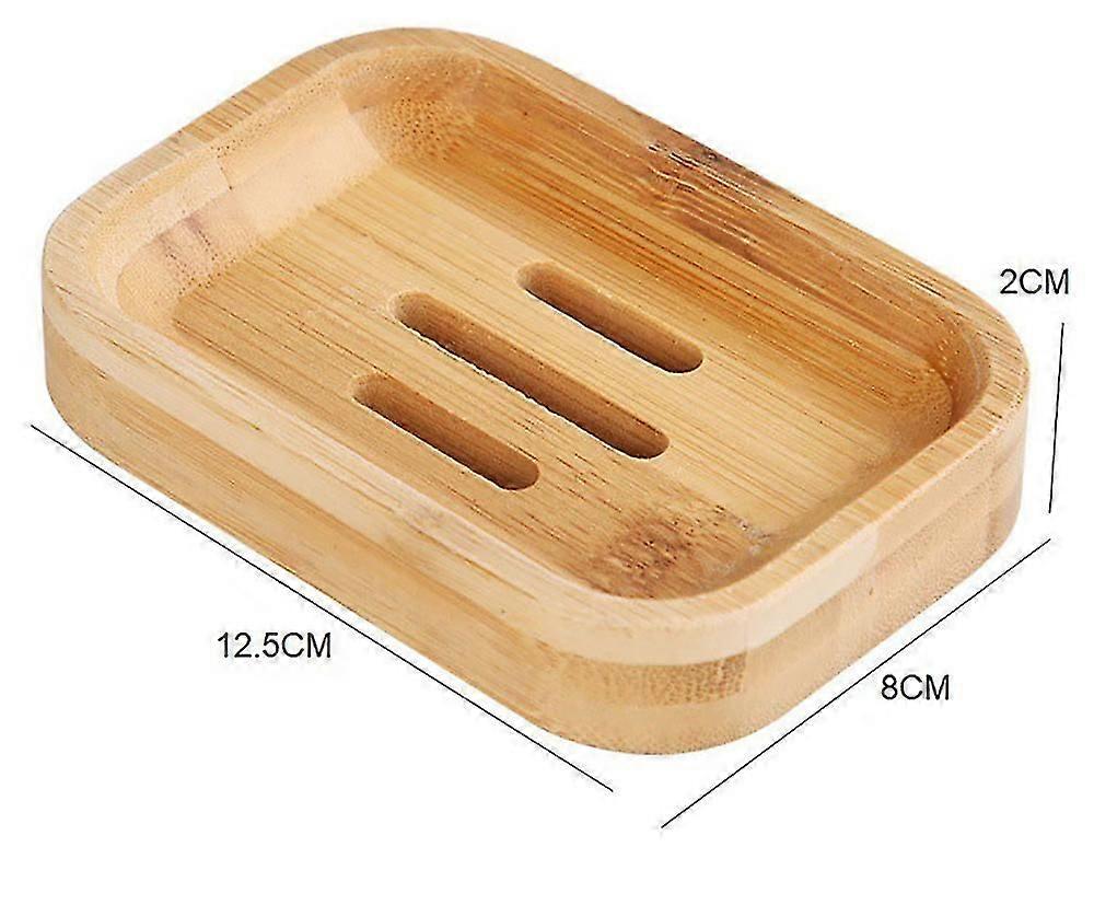 1pc Bamboo Soap Dish for Bathroom Kitchen, Storage Accessories