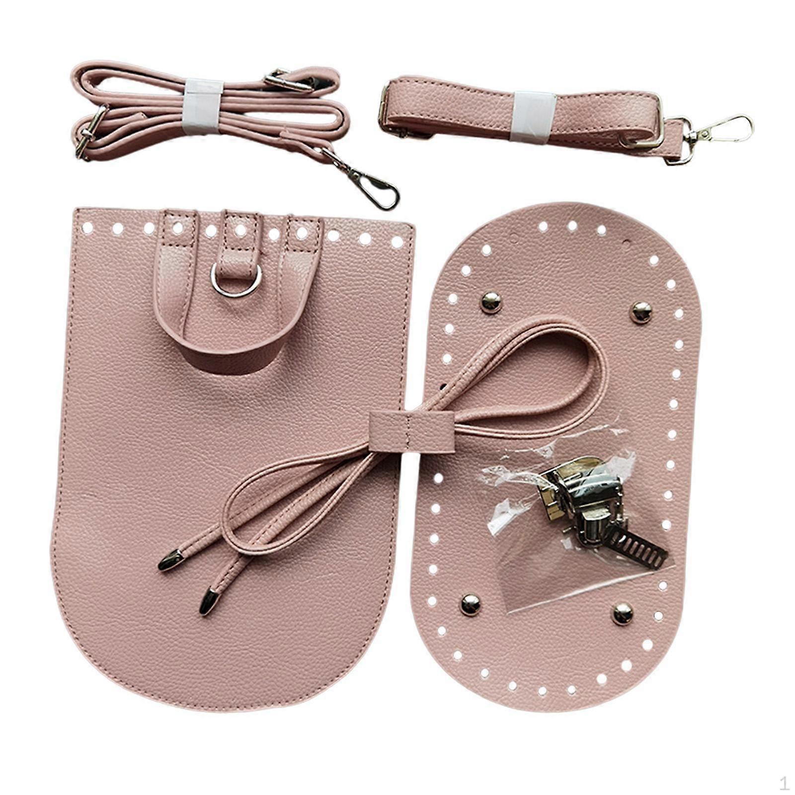 Bag Making Set Crochet Bottom Sewing Crafts Projects with Hardware Shoulder Straps for DIY
