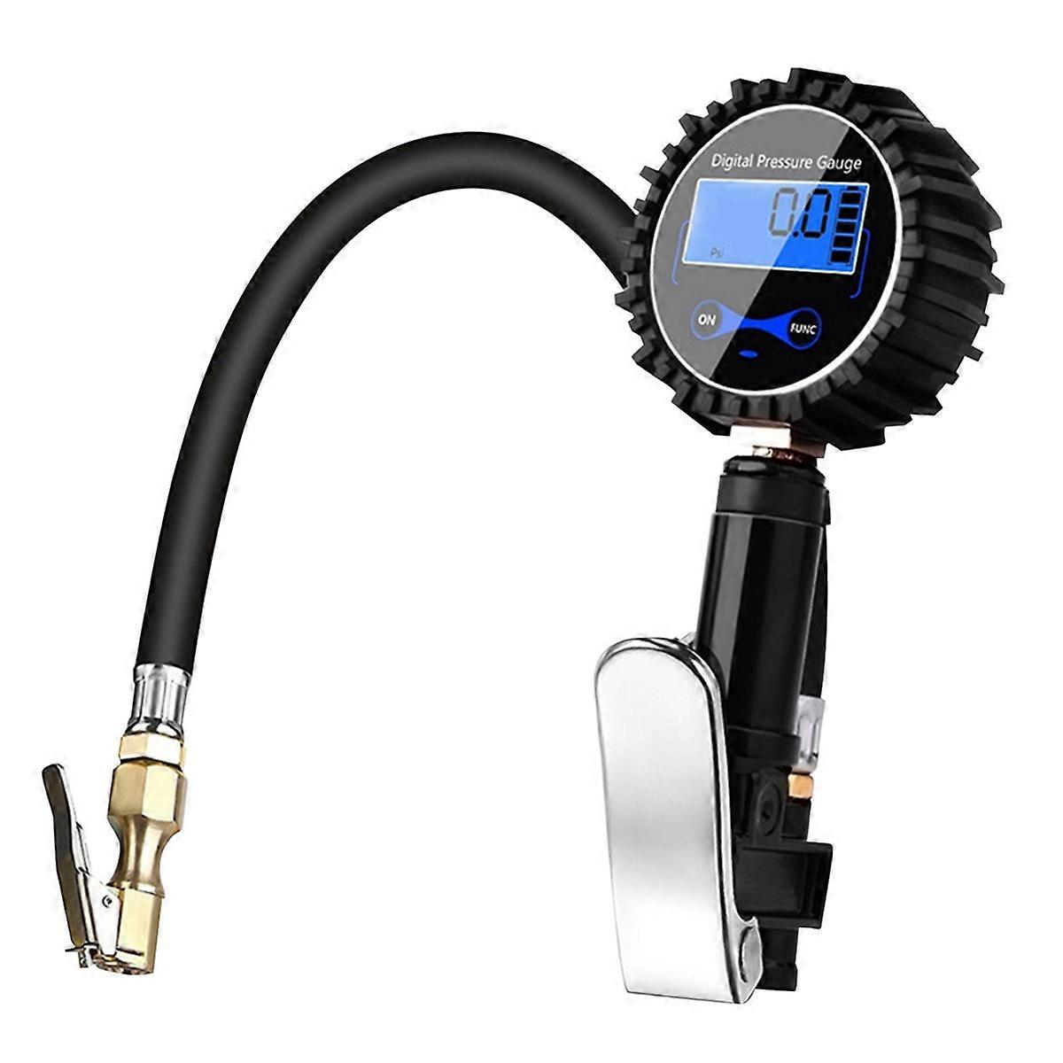 250psi LCD Display Tire Pressure Counter Digital Backlight Vehicle Tester Inflation Monitoring Pressure Gauge