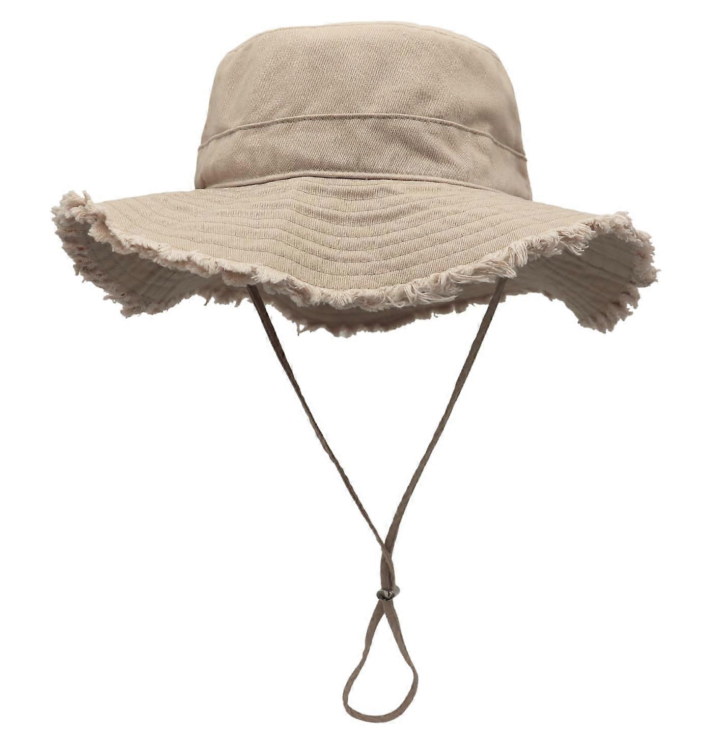Women’s UPF50+ Cotton Bucket Hat - Breathable, Foldable Sun Protection Cap for Beach and Garden Use