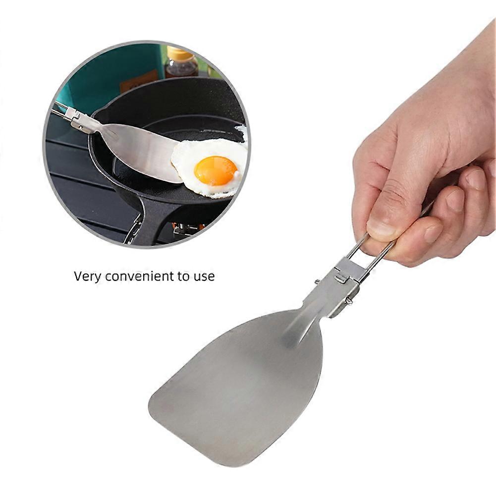 Stainless Steel Turner Folding Spatula for Outdoor Camping Cooking Accessories Protable Outdoor Picnic Spatula Camping Supplies