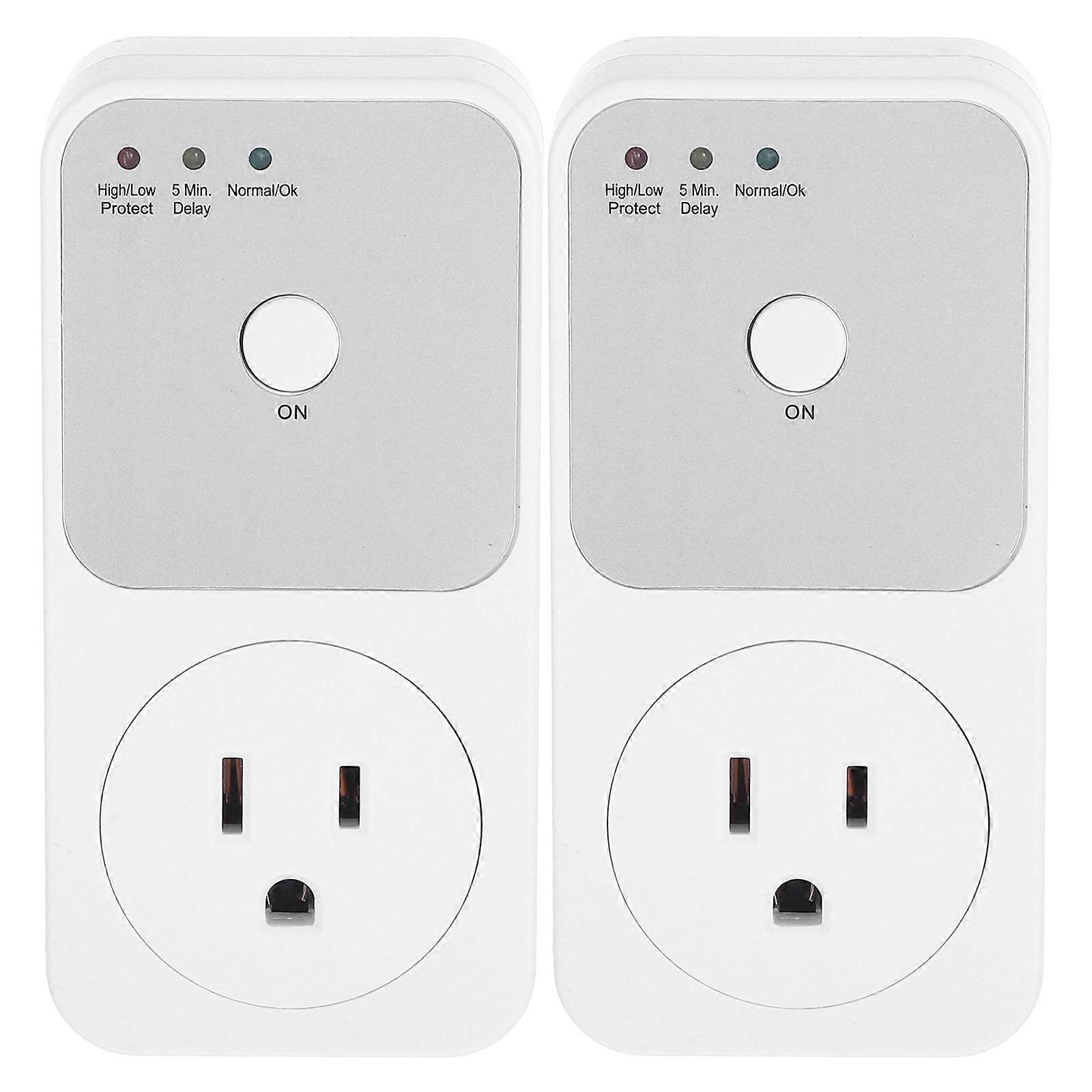 2pcs Electronic Voltage Protector For Washers Air Conditioners Freezers Protect Your Appliances Against High And Low Voltage Brownouts And Spikes