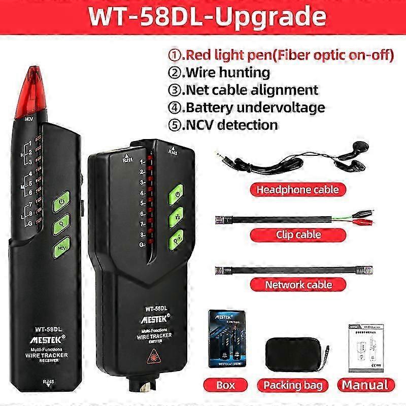 RJ11 RJ45 No Interference Telephone Wire Tracker Tracer Toner Ethernet Lan Network Cable Tester NVC Detector Line Finder