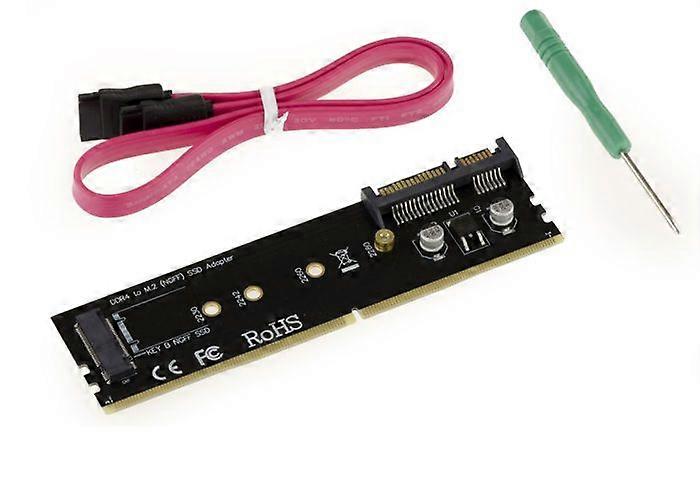 KALEA-INFORMATIQUE M2 (NGFF) to SATA 3 Adapter - Power and support via DDR4 port