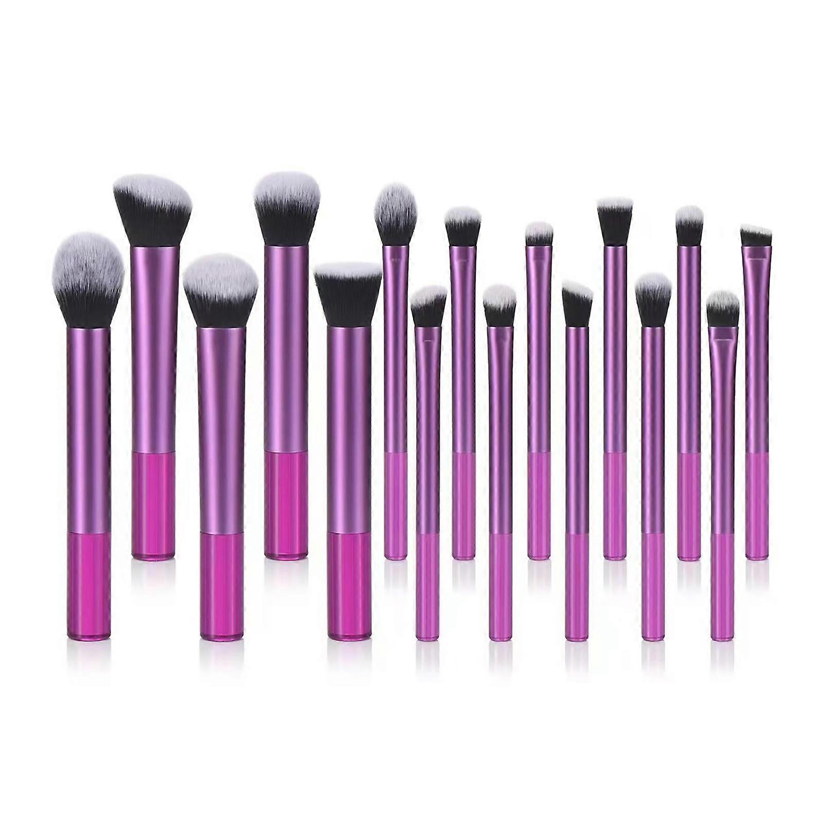 Multifunctional Brushes Friendly Handle 16pcs Cosmetic Brush Set Synthetic Fiber Brushes For Delicate Makeup Techniques