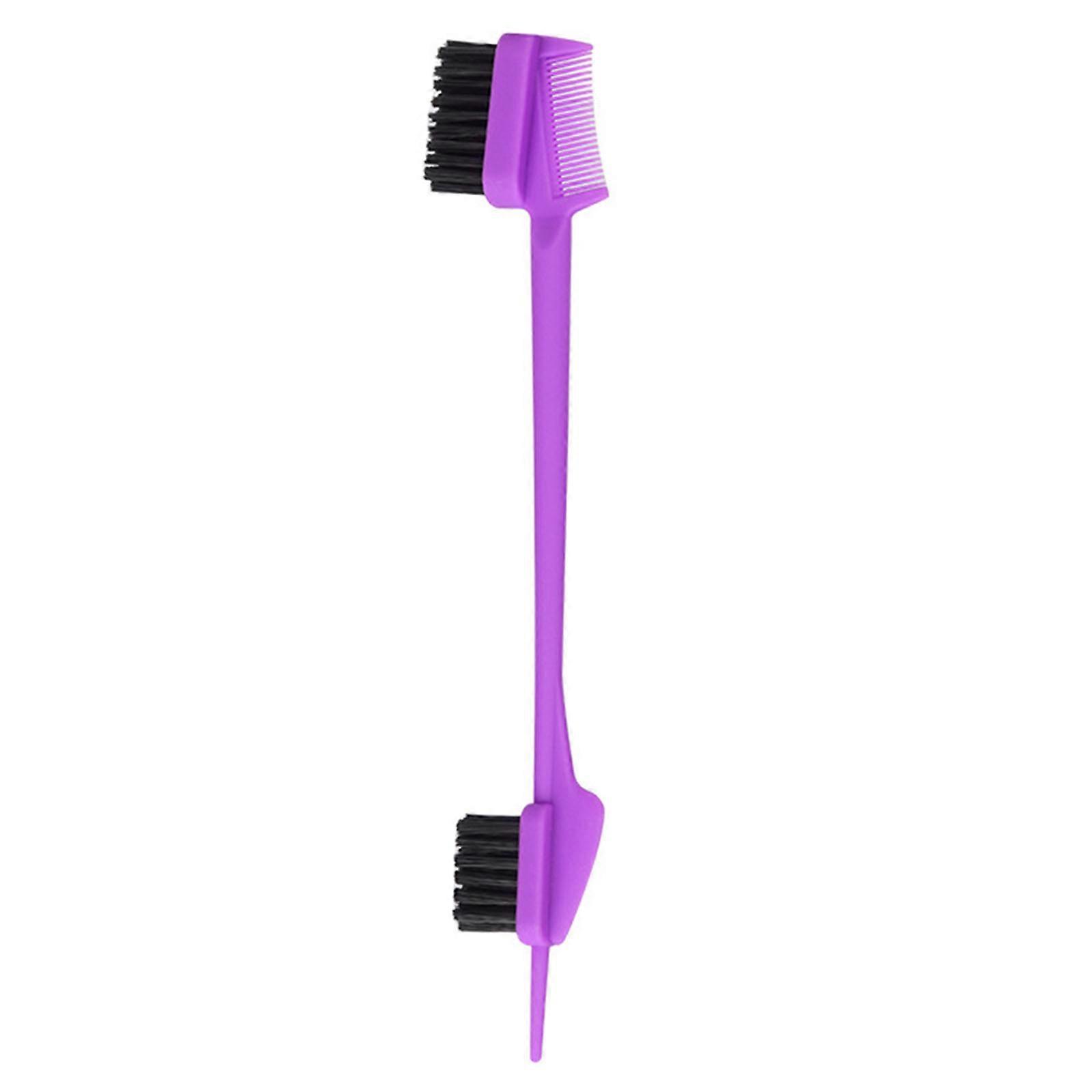 Peigne à cheveux double face en forme de queue de rat, brosse à sourcils, accessoire de coiffure pour femme, violet