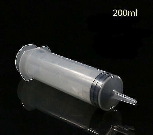 200ml Reusable Big Large Plastic Hydroponics Nutrient Measuring Syringe