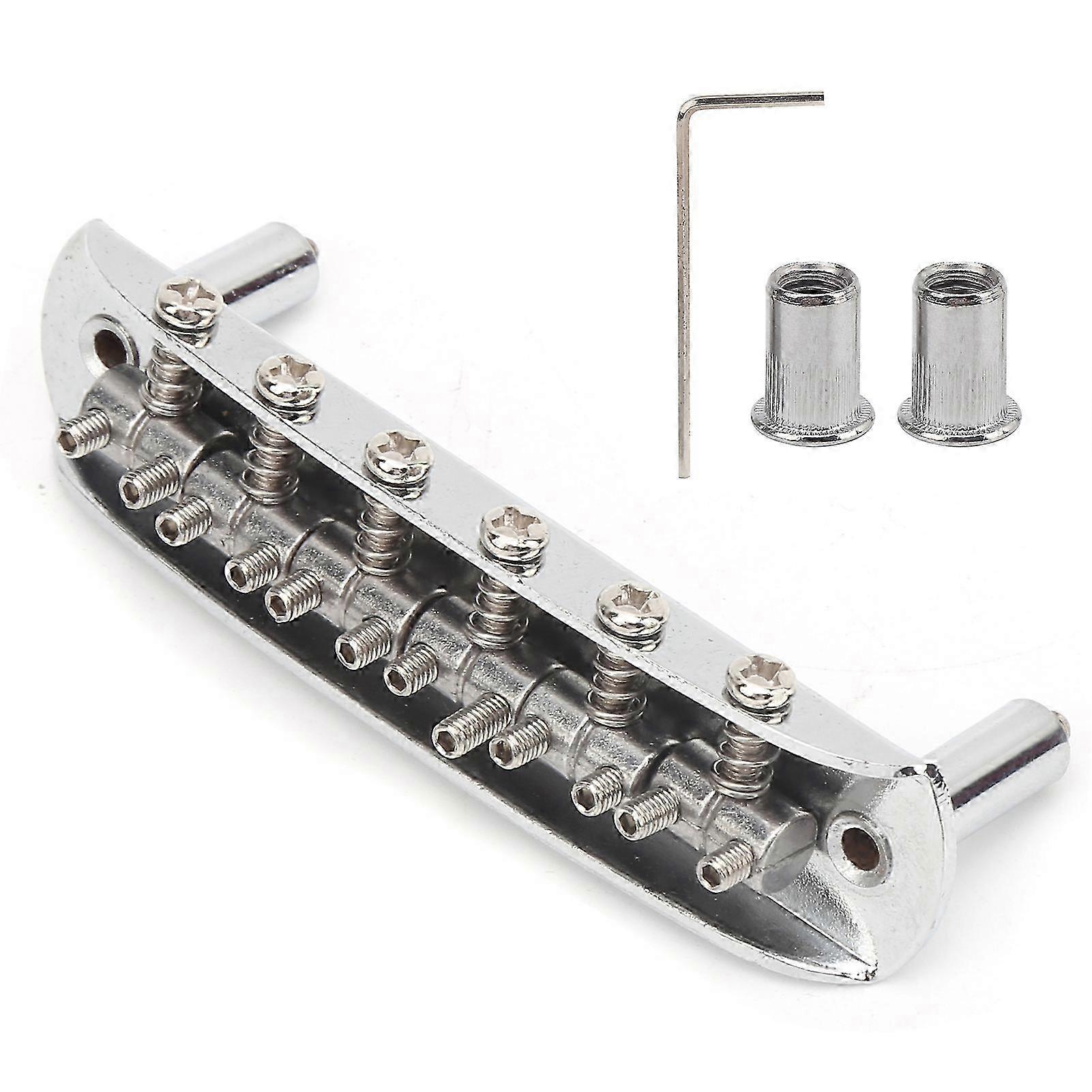 Threaded Saddle Guitar Bridge 6 String Guitar Zinc Alloy Replacement Accessories