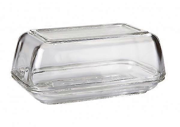 Kuh geprägtes Glas Lidern Butterdose