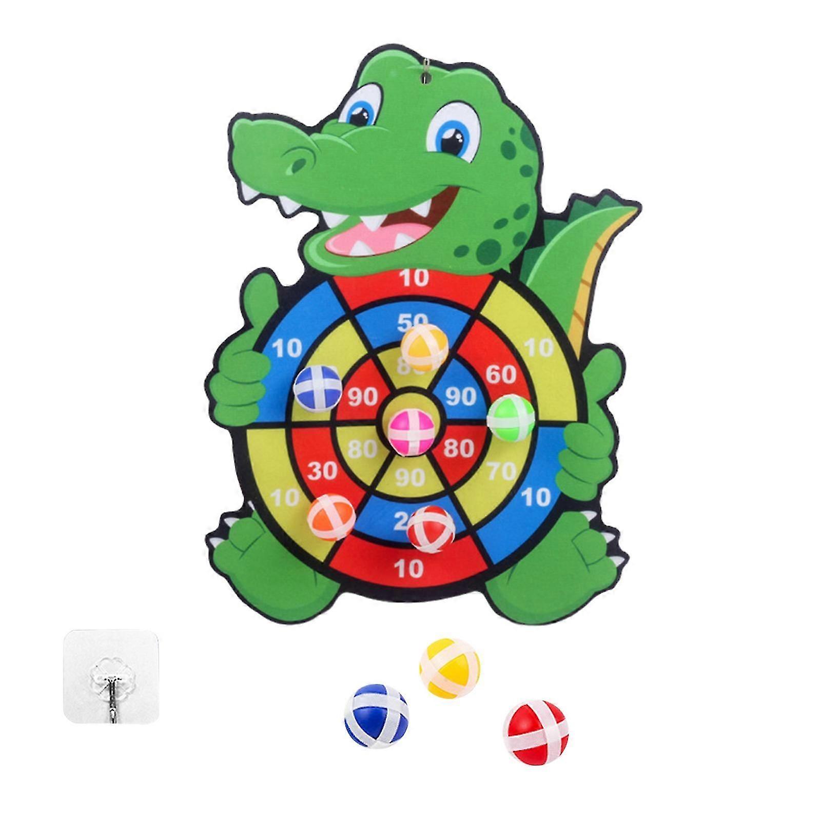 1 Set Cartoon Sticky Target Ball Toys Darts Dart Board Plaything Sticky Dart Ball Toy Sticky Ball Toy Fast