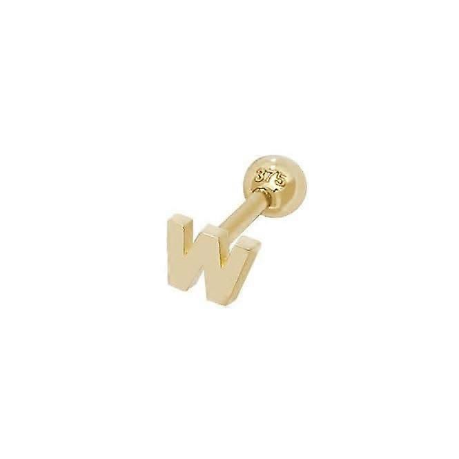 9ct Yellow Gold Initial Cartilage 6mm Post Stud ES940/W