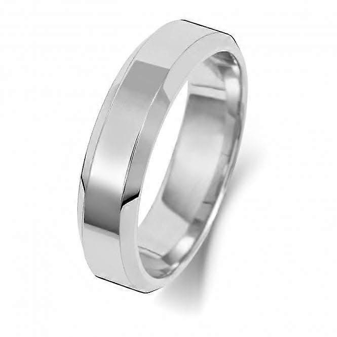 Wedding Band Platinum Wedding Bevelled Edge Ring WP145L