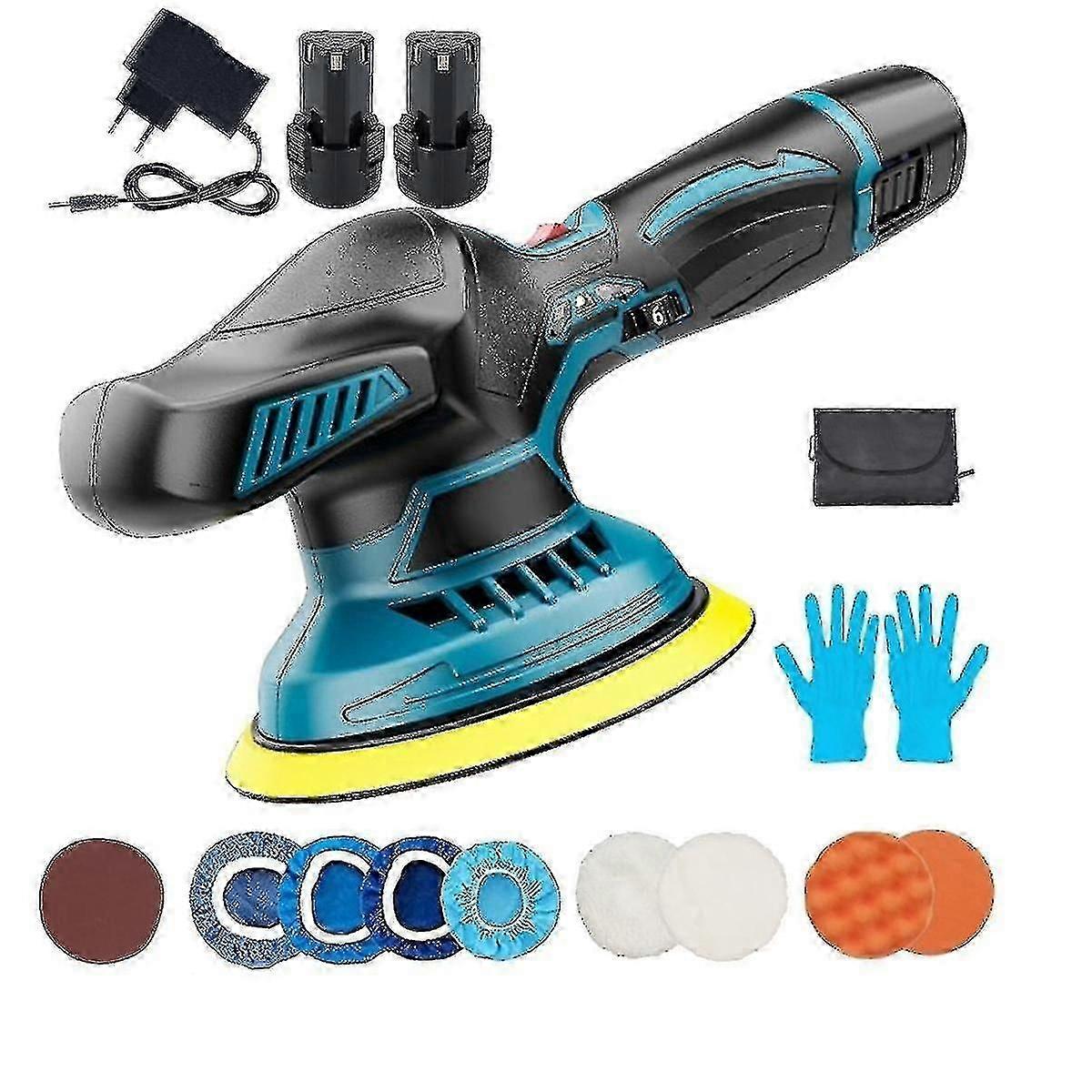 Cordless Car Polisher Hand- Portable 12v Battery Powered Electric Polishing Machine Car Waxing Tool