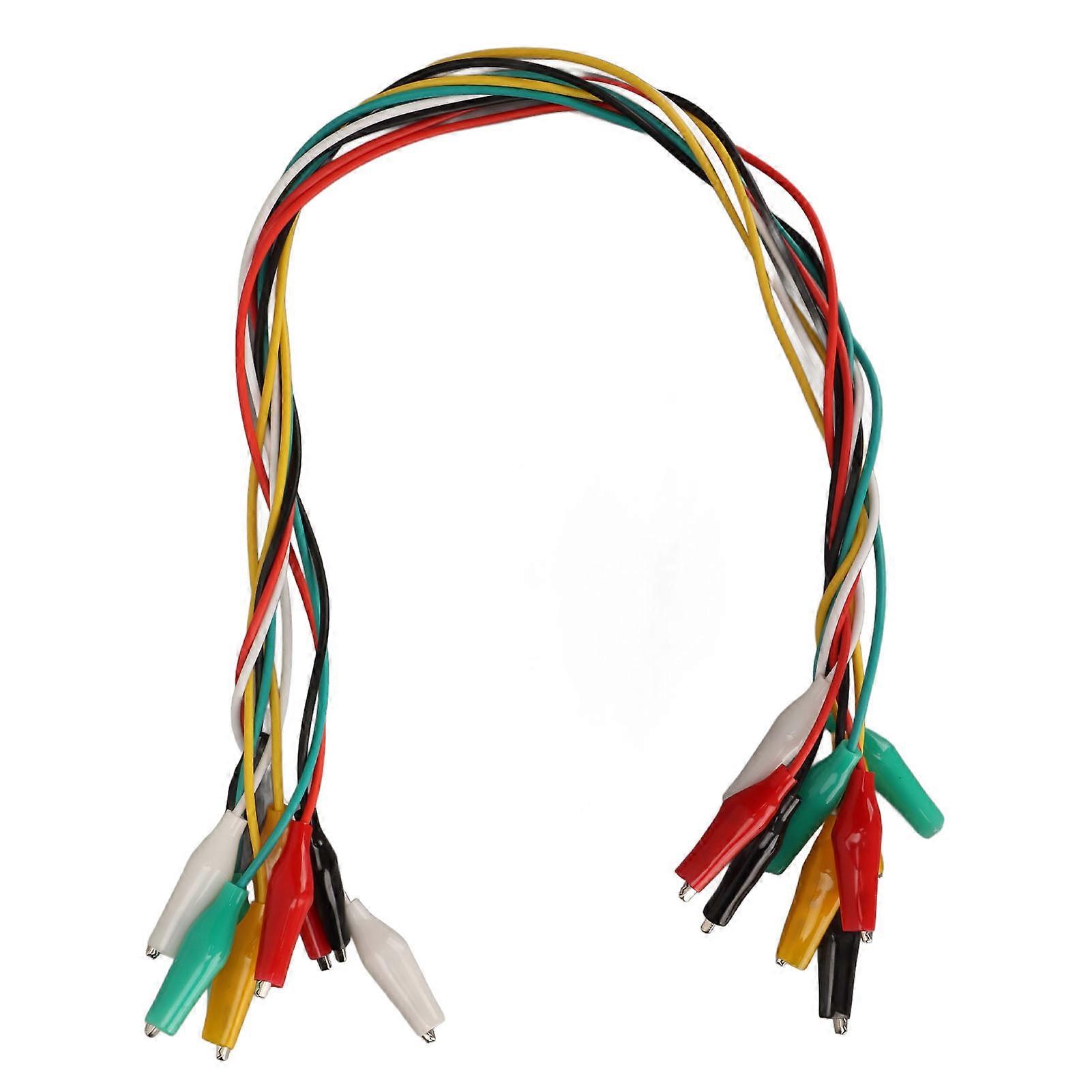 Clip Wire Double Ended PVC Insulation Flexible Electrical Test Cable for Circuit Connection 10pcs