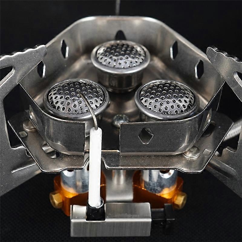 Portable Three Head Stove Camping Windproof Stove Without Adapter