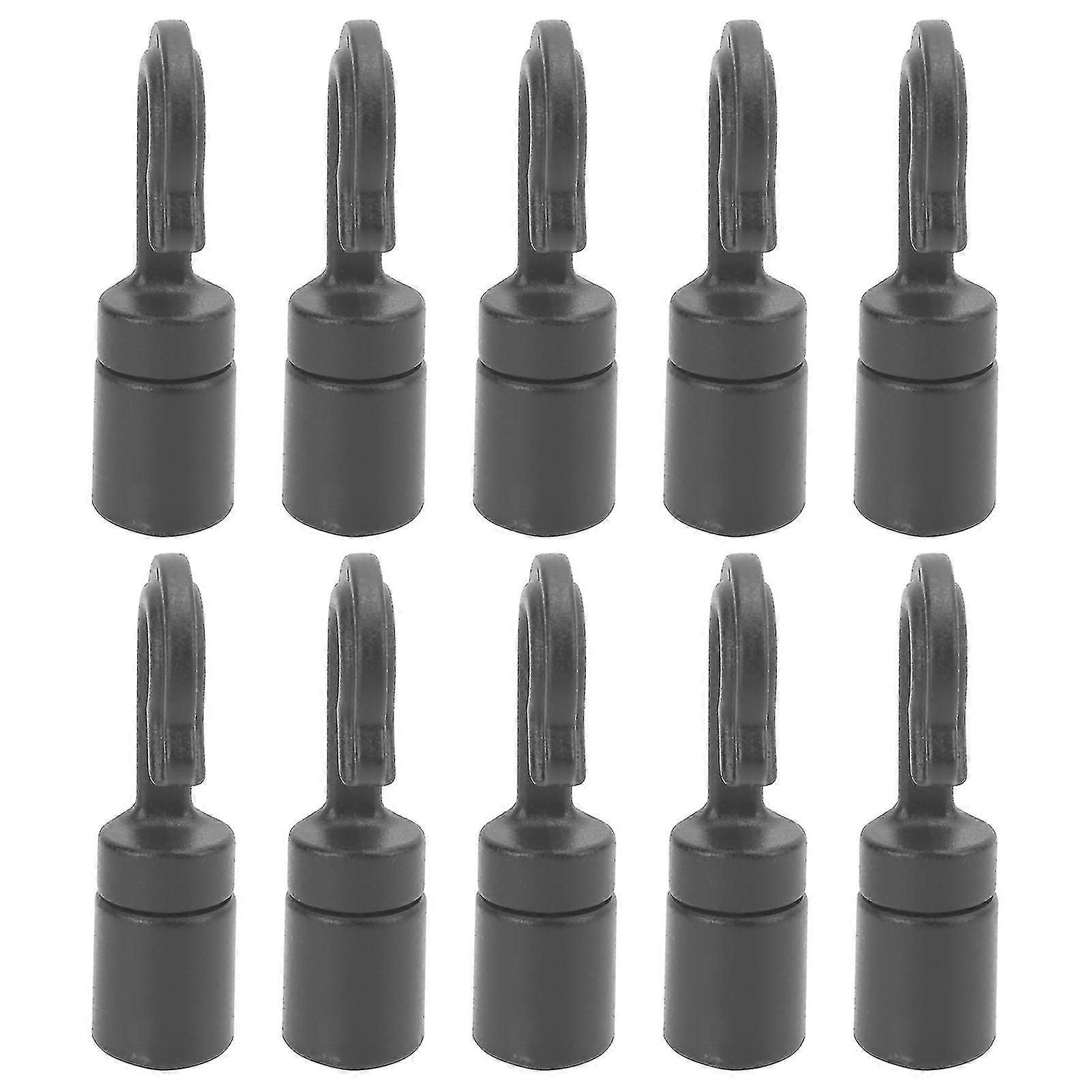 Kayak Canoe Bungee Shock Cord Hooks - Set of 10 Plastic Anti-Corrosion Hooks for Boat Rope