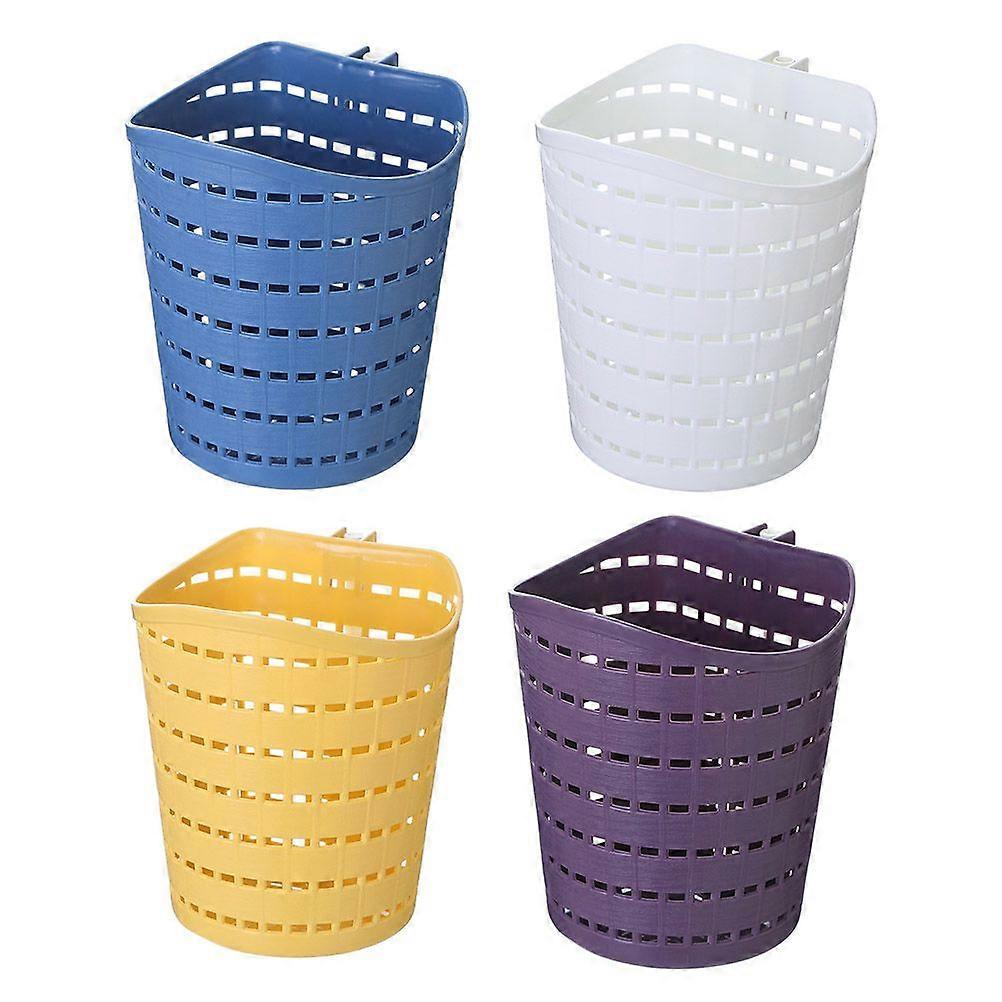 4PCS Bathroom Rotatable Basket Storage Basket Single Hook Storage Basket