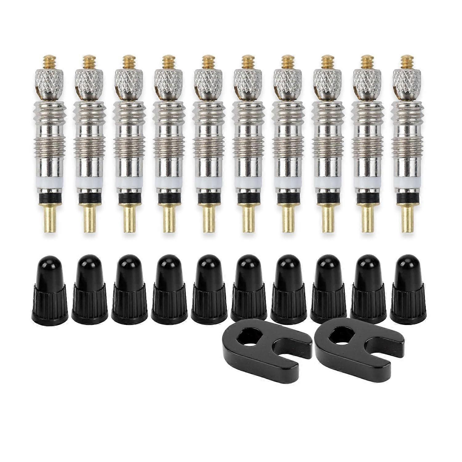 21PCS Presta valve core kit 10 universally compatible valve presta seed, 2 presta valve core core