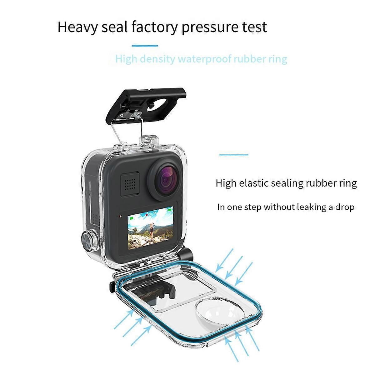 Waterproof Camera Case for MAX Panoramic Sports Camera Bezel Underwater Protective Case Diving Acces
