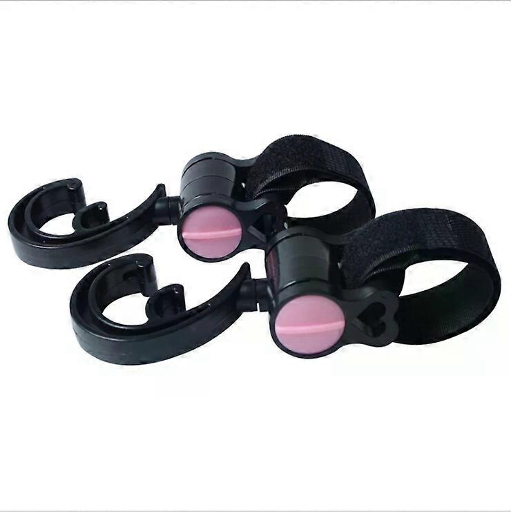 Baby Stroller Hooks-2 PCS Multifunctional Black & Pink Accessories Pink